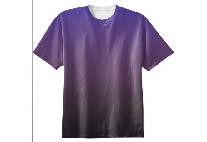 Purple Bars Gradient Cotton T Shirt