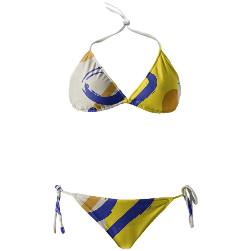 Abstract geometric swimsuit