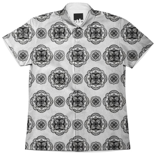 Vesica Mandala White Button Up
