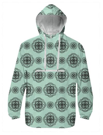 Vesica Mandala Mint Windbreaker