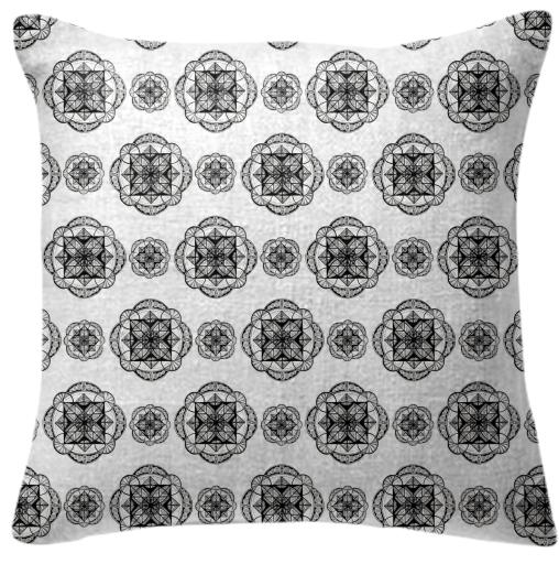Vesica Mandala White Pillow