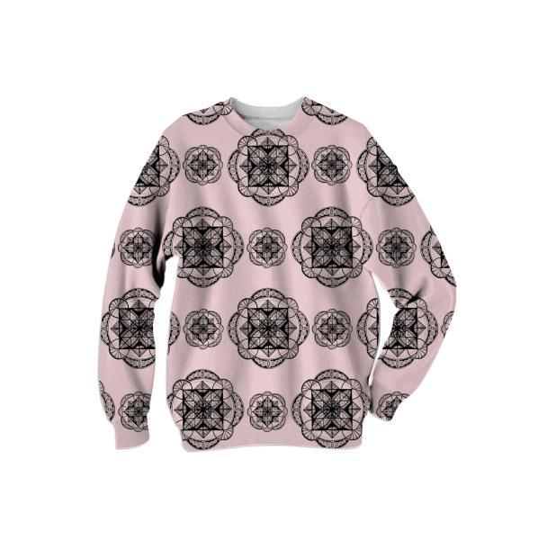 Vesica Mandala Pink Sweatshirt
