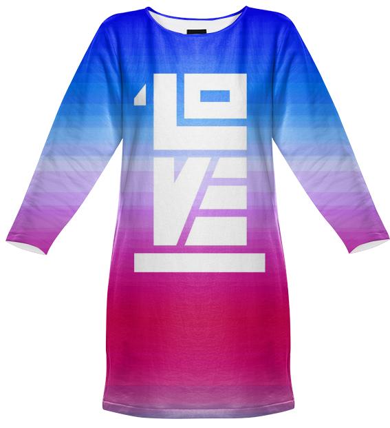 One Love Sweatshirt Dress