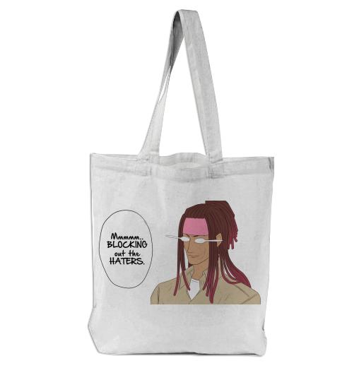 blocking out the haters TOTE BAG