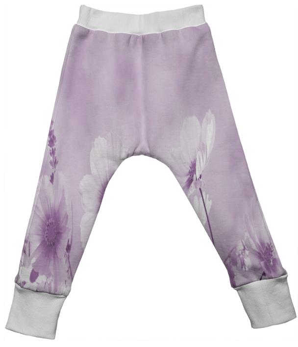 Magenta Shaded Wildflowers Kids Drop Pant