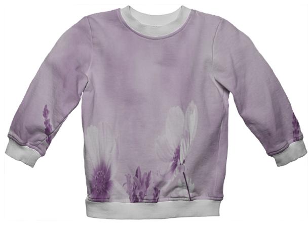 Magenta Shaded Wildflowers Kids Sweatshirt