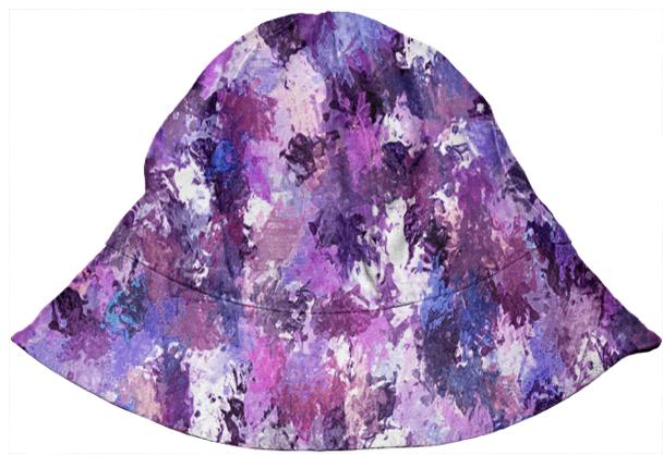 Purple Paint Splatter Kids Bucket Hat