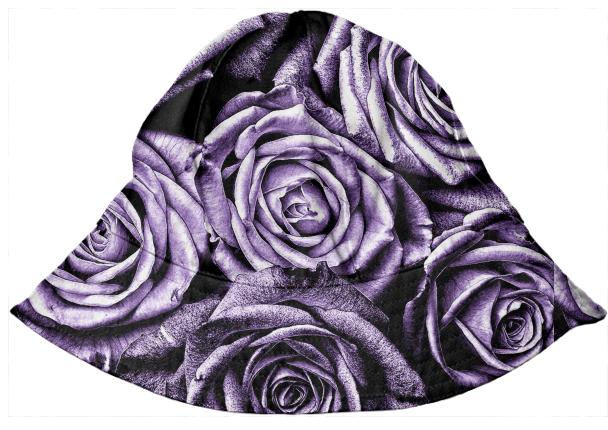 Elegant Purple Roses Kids Bucket Hat
