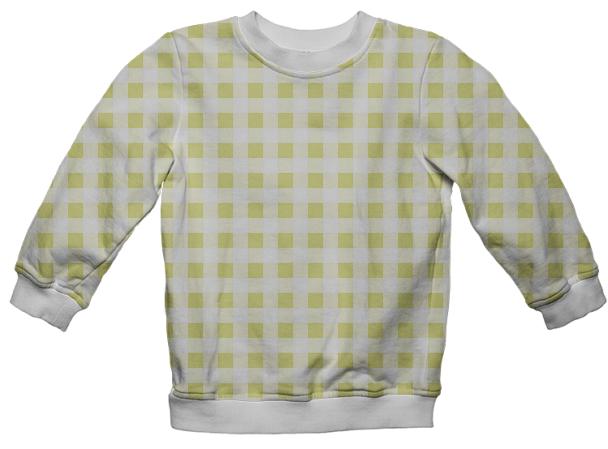 Pale Yellow Gingham Sweatshirt