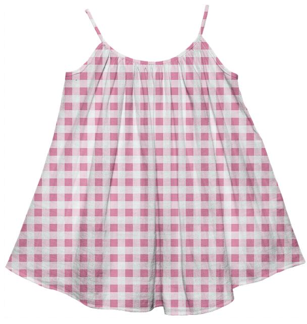 Petal Pink Gingham Tent Dress