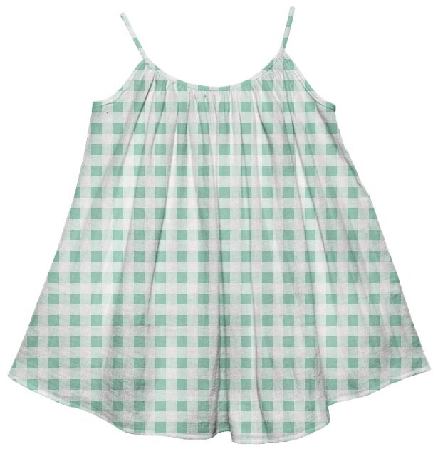 Mint Green Gingham Tent Dress