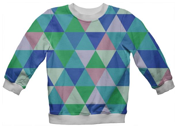 Abstract Triangles 1 Kids Sweatshirt