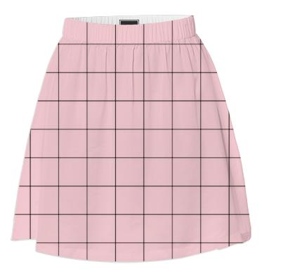 grid short skirt