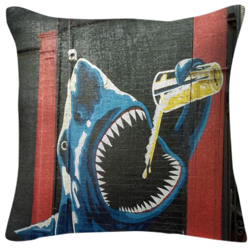 Shark Beer Pillow