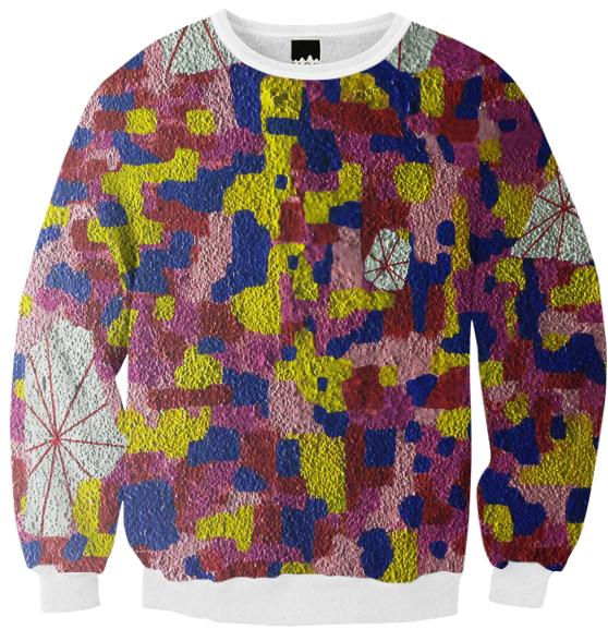 Textured Color Pattern Sweatshirt