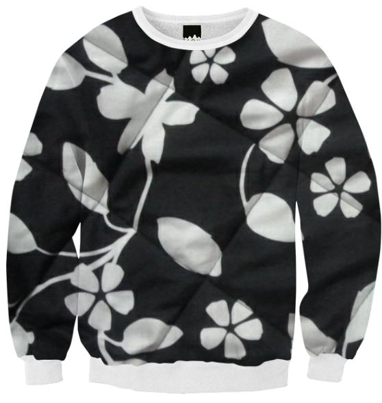 B W Floral Sweatshirt