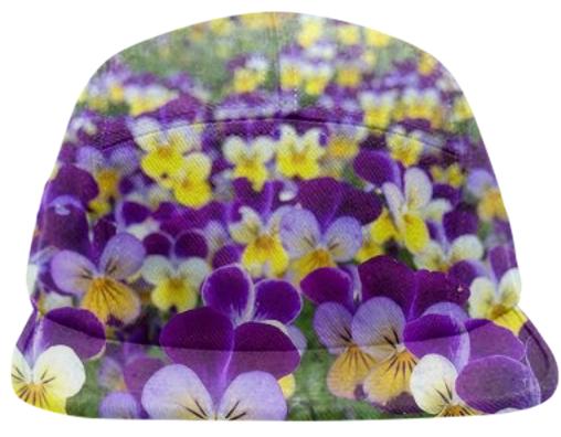 Violet Floral Baseball Hat