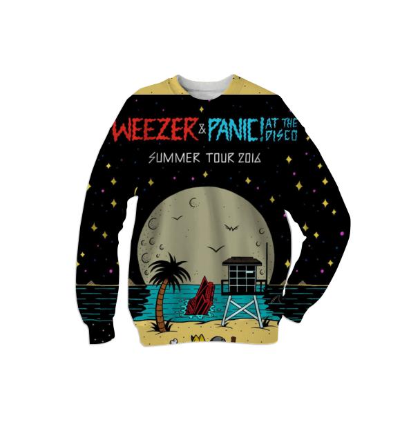 Weezer and Panic At The Disco Summer Tour Sweater