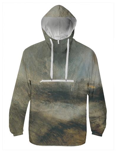 Snowstorm Steamboat Off the Harbors Mouth Windbreaker