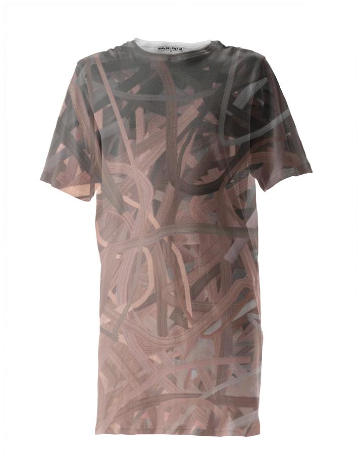 action flower paint Tall tee