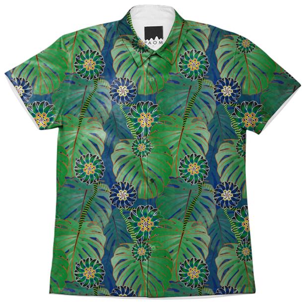 Tropical Plant Short Sleeve Shirt