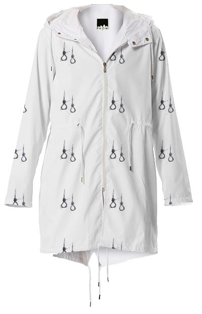 spicy uzi logo pattern raincoat