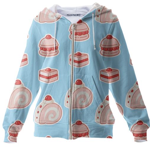 Pink cake zip up hoodie