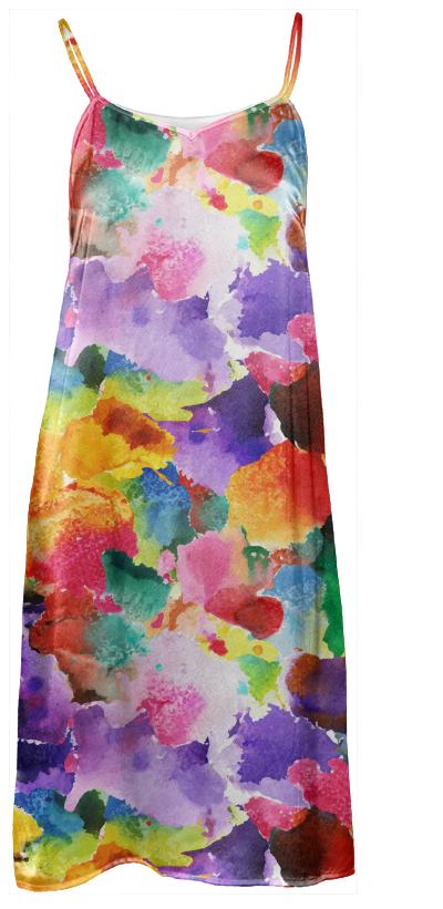 colorful floral pattern Slip Dress