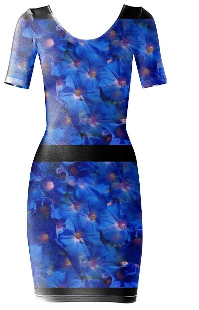 Blue Floral Modern Dress