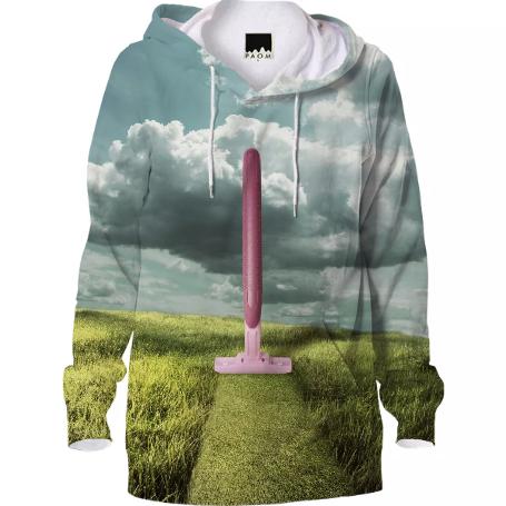 Surreal Conceptual Shaved Grass Hoodie