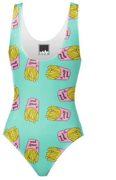 French Fries Smell Good One Piece Swim