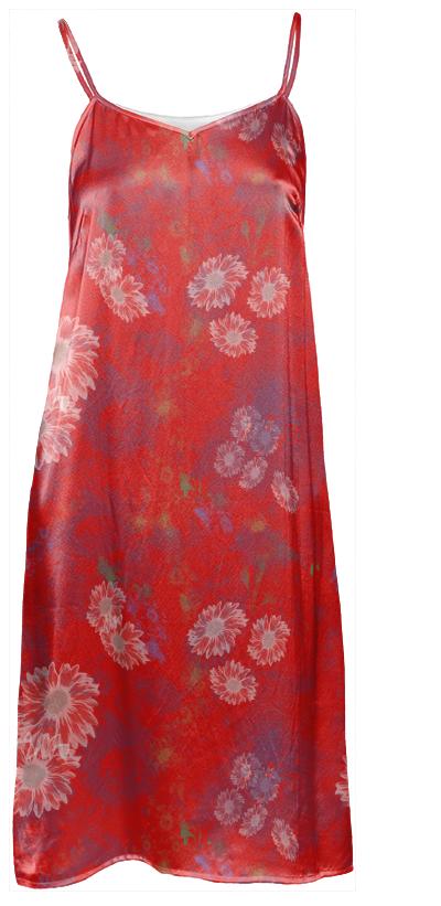 Red Floral Slip Dress