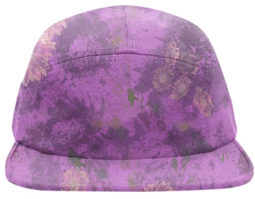 Mauve Floral Baseball Hat