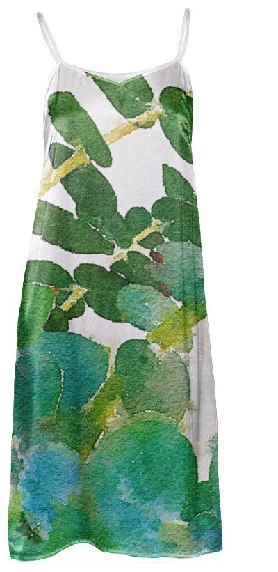Eucalyptus Silk Slip Dress