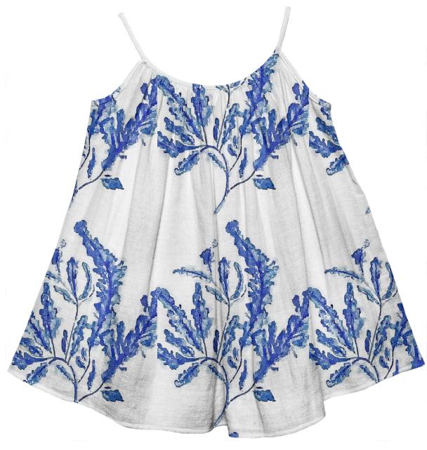 Blue Seaweed Tent Dress