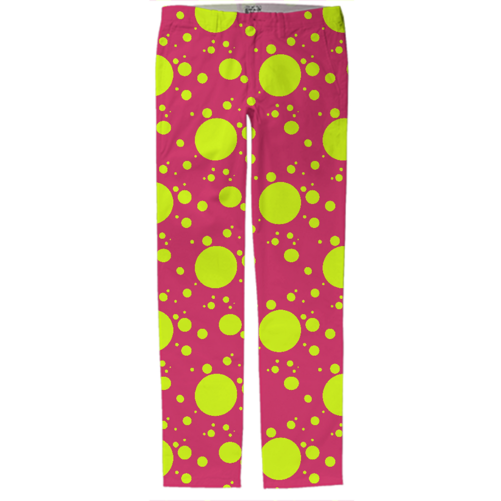 Yellow and Pink Polkadots Trousers