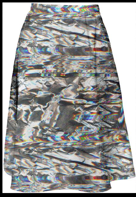 Foiled Midi Skirt
