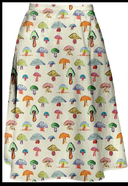 Mushroom Collection Midi Skirt