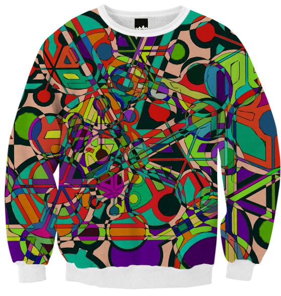 Cluster ribbed sweatshirt