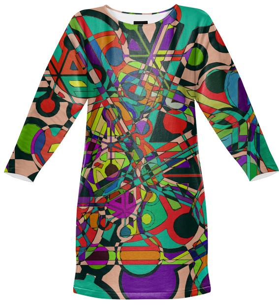 Cluster sweatshirt dress