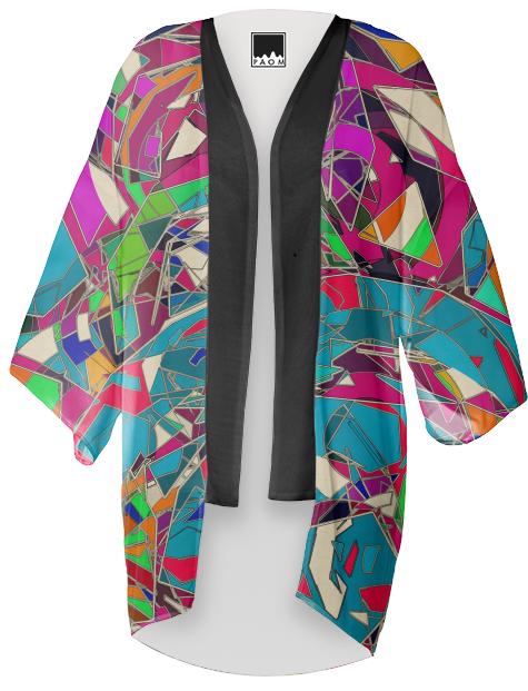 Three Moon Jazz kimono