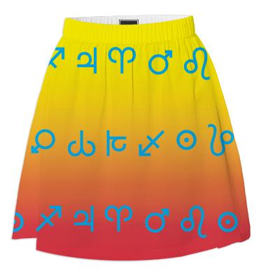 Summer Rising Astrology Fade Summer Skirt
