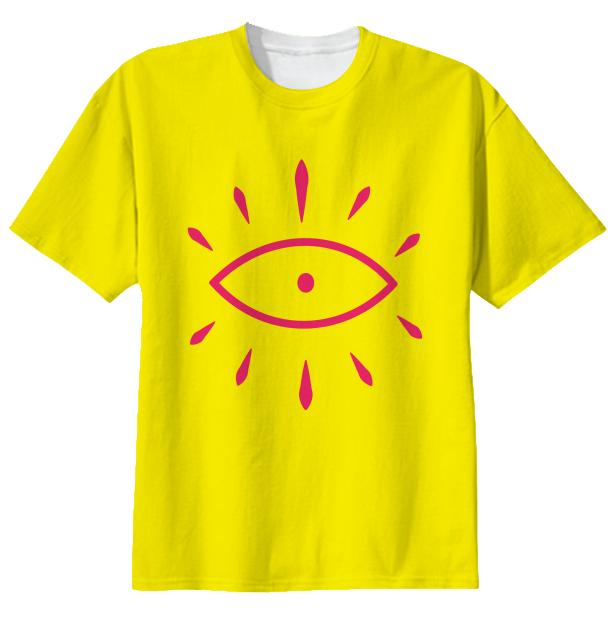 Summer Rising Single Seeing Yellow pink T shirt
