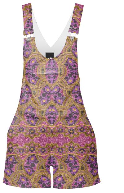 Purple and Gold traditional floral African print