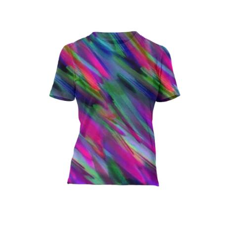 BABYDOLL T SHIRT Colorful digital art splashing G400