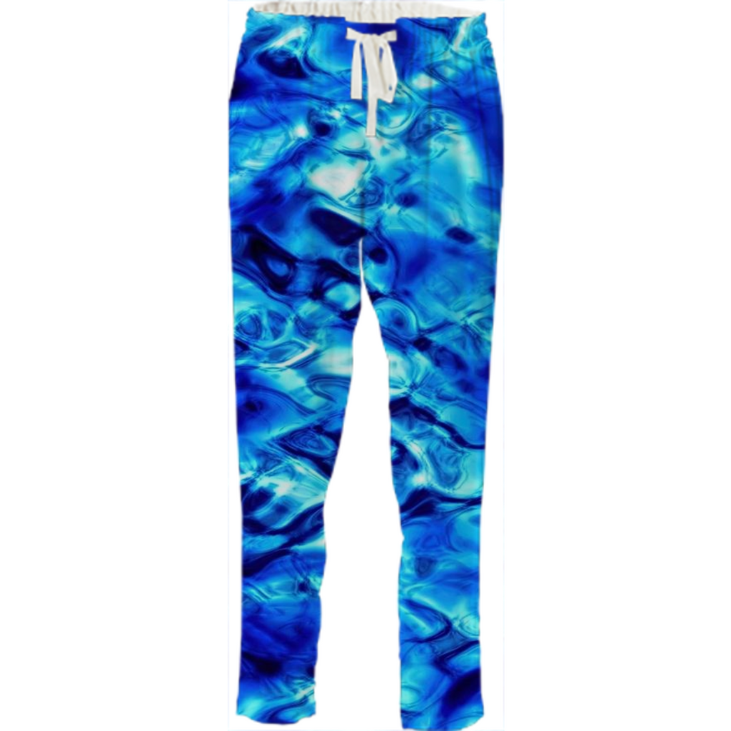 Blue Water Ocean Drawstring Pants