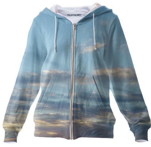 Organic Material Zip Up Hoodie