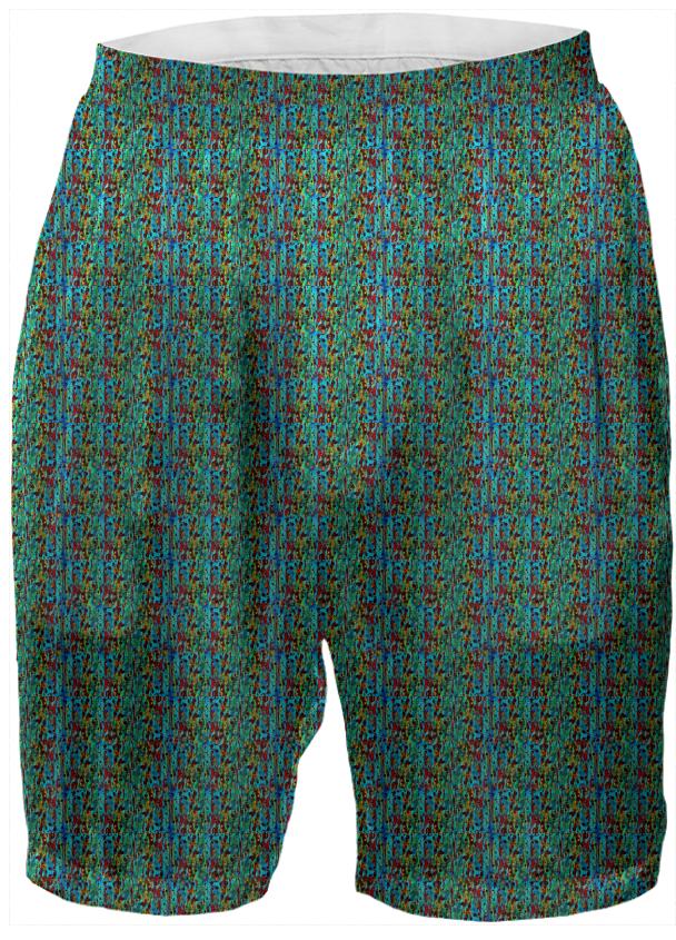 Green Pattern Boxer Shorts