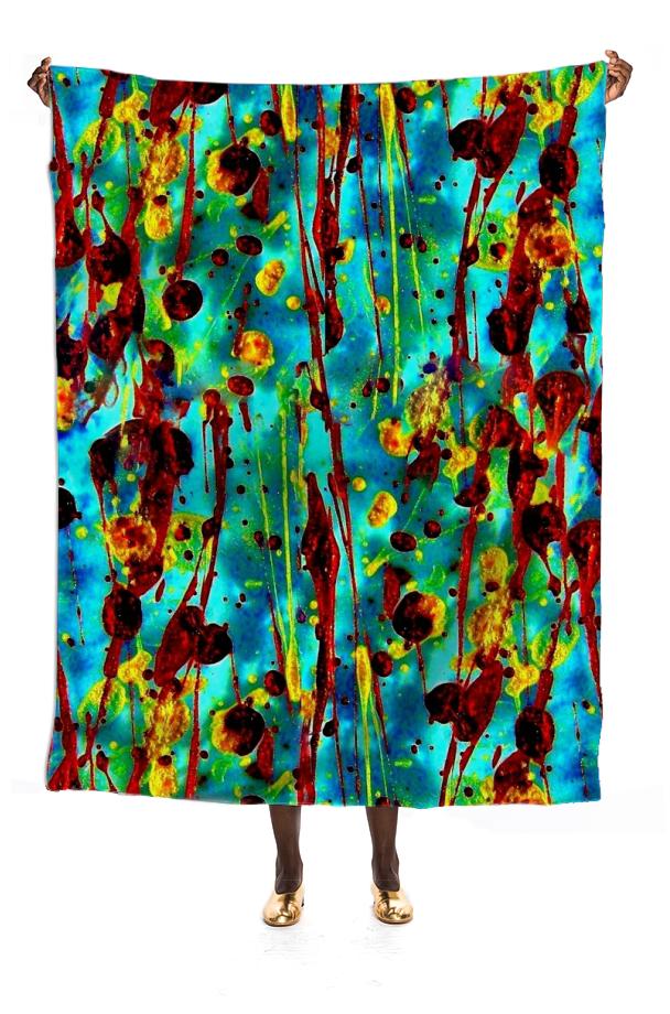 Colorful Unique Painting VP Silk Scarf