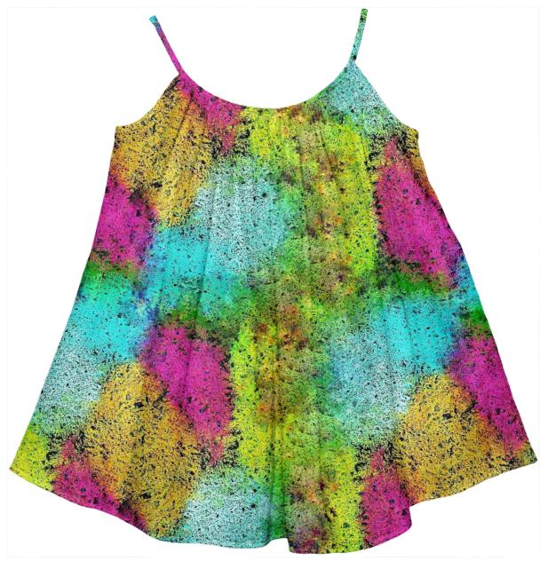 Colorful Painting Kids Tent Dress